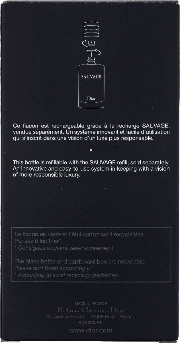 Sauvage 100 ml Eau de Parfum - Herenparfum